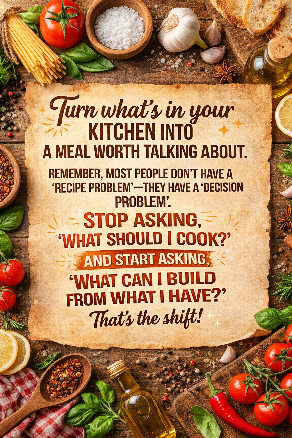 Cook Smarter, Not Harder: How to Turn What’s in Your Kitchen Into a Meal Worth Talking About