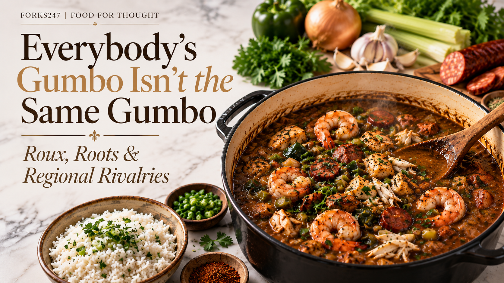    Everybody's Gumbo Isn't the Same Gumbo:Roux, Roots &amp; Regional Rivalries