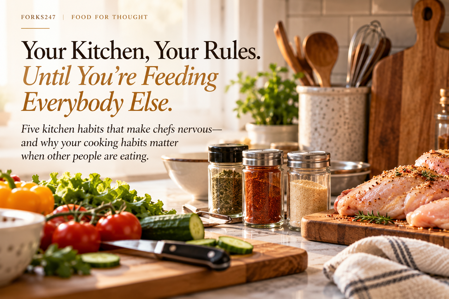 Your Kitchen, Your Rules.                          Until You're Feeding Everybody Else.