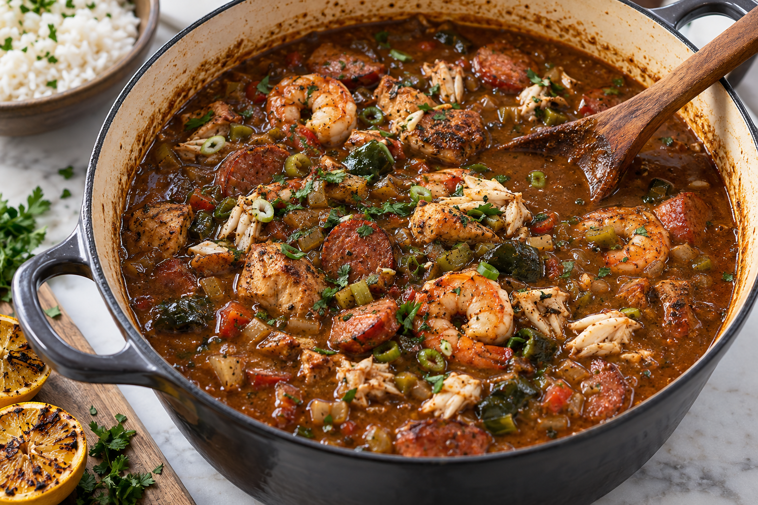 Chef David's Mahogany Bayou Gumbo