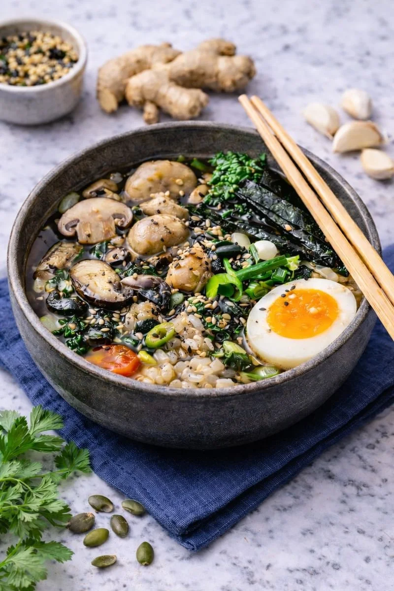 Mushroom Miso Cleanse Bowl | Savory Detox Bowl with Gut-Friendly Ingredients