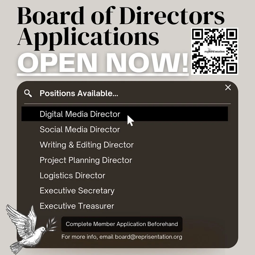 If you have a strong passion for social justice, a willingness to contribute your skills and expertise, and a desire to work collaboratively with a dedicated team, we encourage you to apply to be on the Board of Directors at repRISEntation. As a memb
