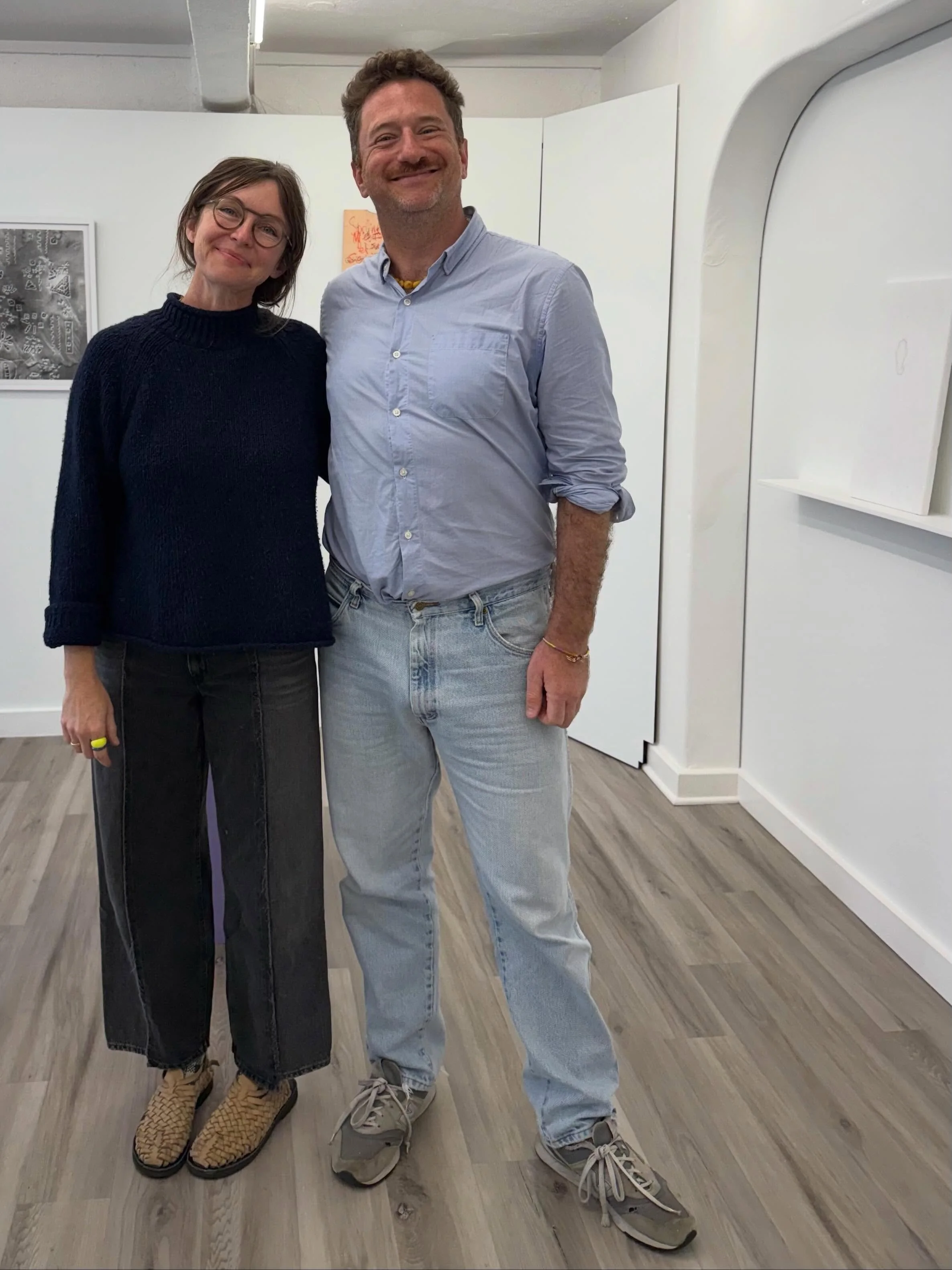 What a treat to have David Fierman @fiermandavid @fiermangallery visit the gallery today! David is engaged in some truly inspiring and essential work, uplifting artists with intellectual and developmental differences through his projects @openinvitat