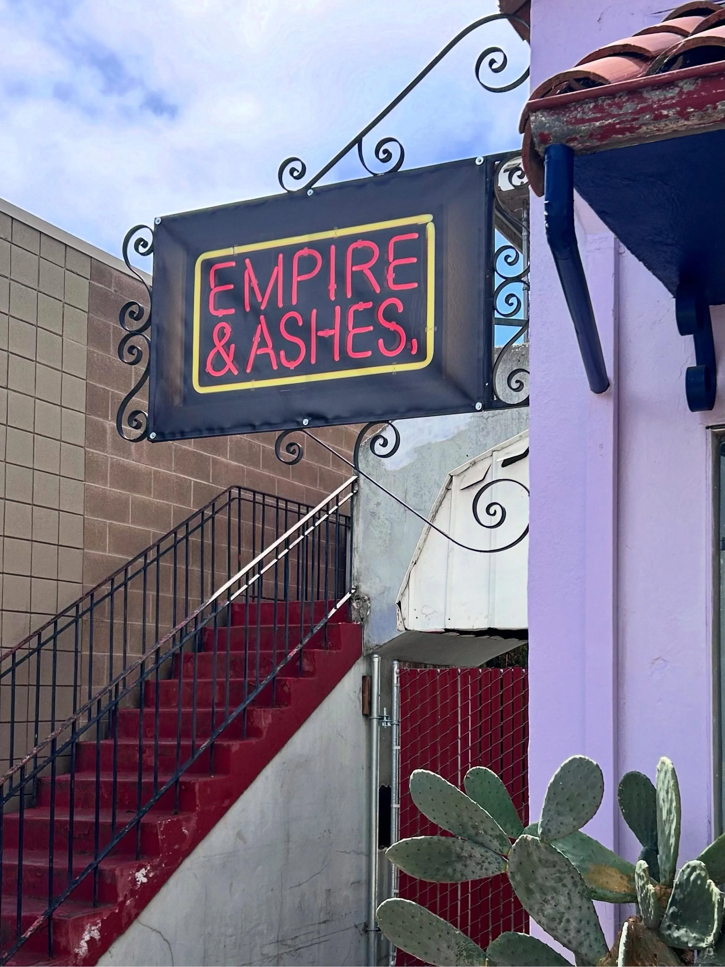 We&rsquo;re here today 11-4! Come check out our newest sign space commission by Patrick Martinez @patrick_martinez_studio 👋 GI&Delta;&Pi;T ST&Sigma;PS curated by @adrenieline is up through July 19!

Patrick Martinez
Empire &amp; Ashes, 2026
Vinyl ba