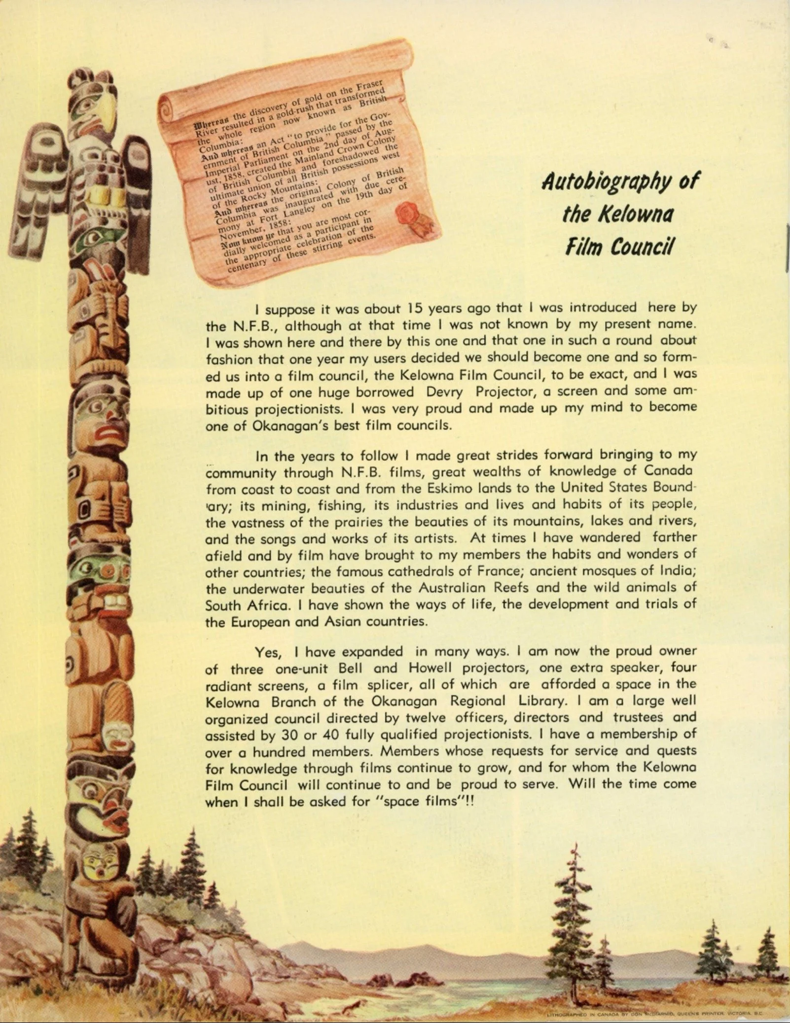 1958 - Kelowna Film festival programme (pg6)