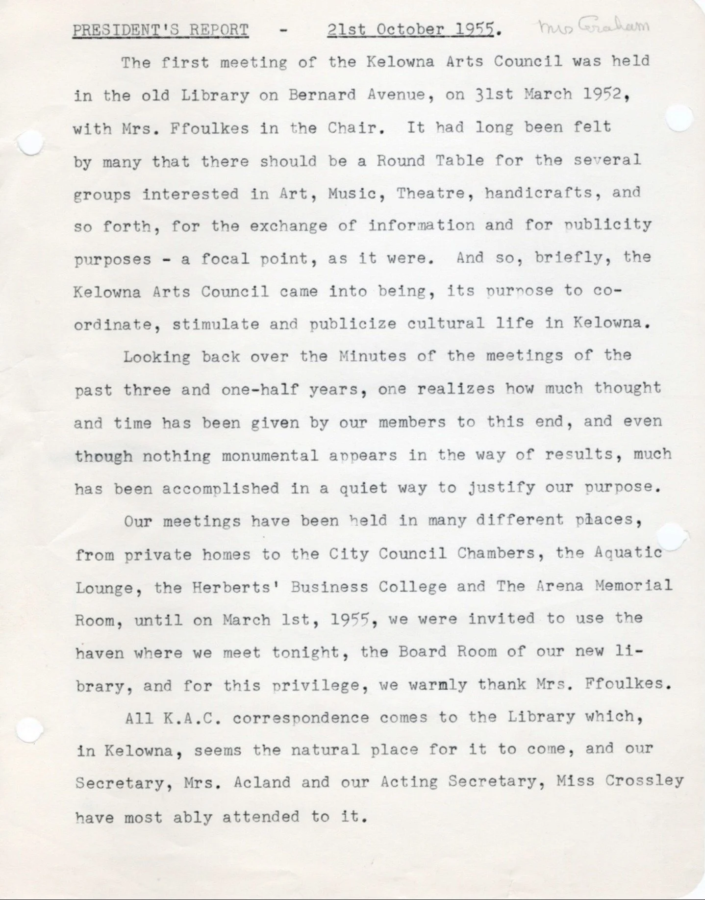 1955 - Presidents report (pg1)