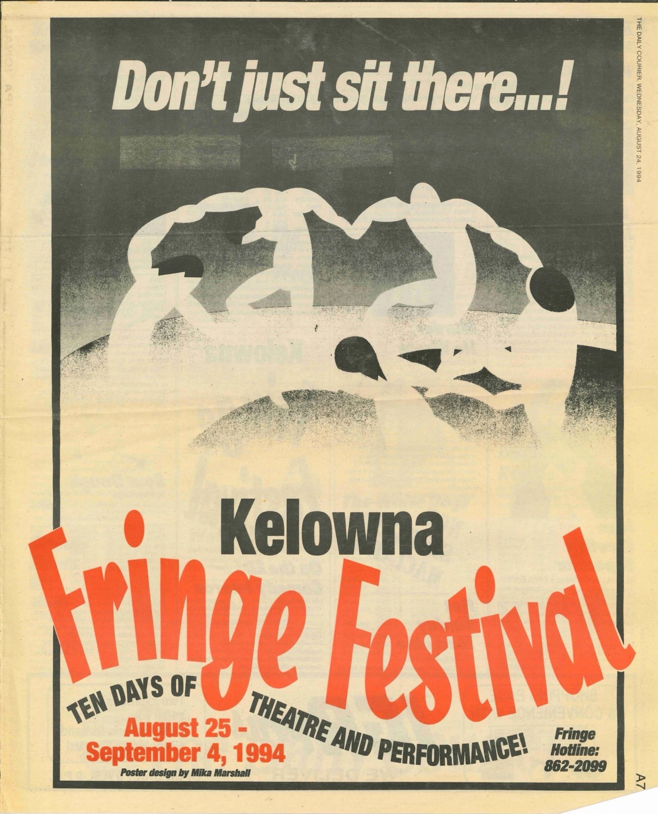 1994 - Kelowna's Fringe Festival newspaper poster