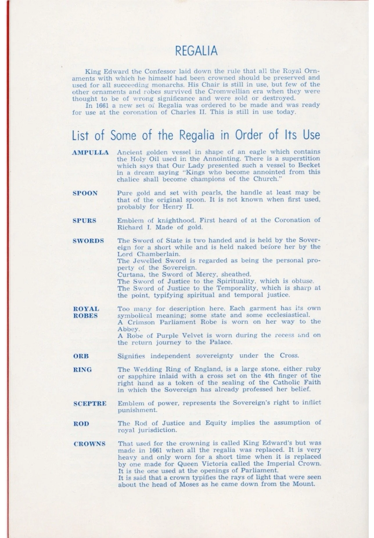 1953 - Queen Elizabeth II's Coronation programme which the Kelowna Art Council helped create (pg7)
