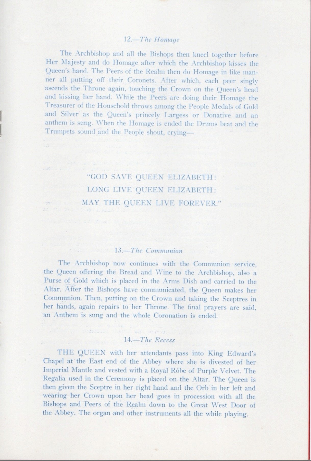 1953 - Queen Elizabeth II's Coronation programme which the Kelowna Art Council helped create (pg6)
