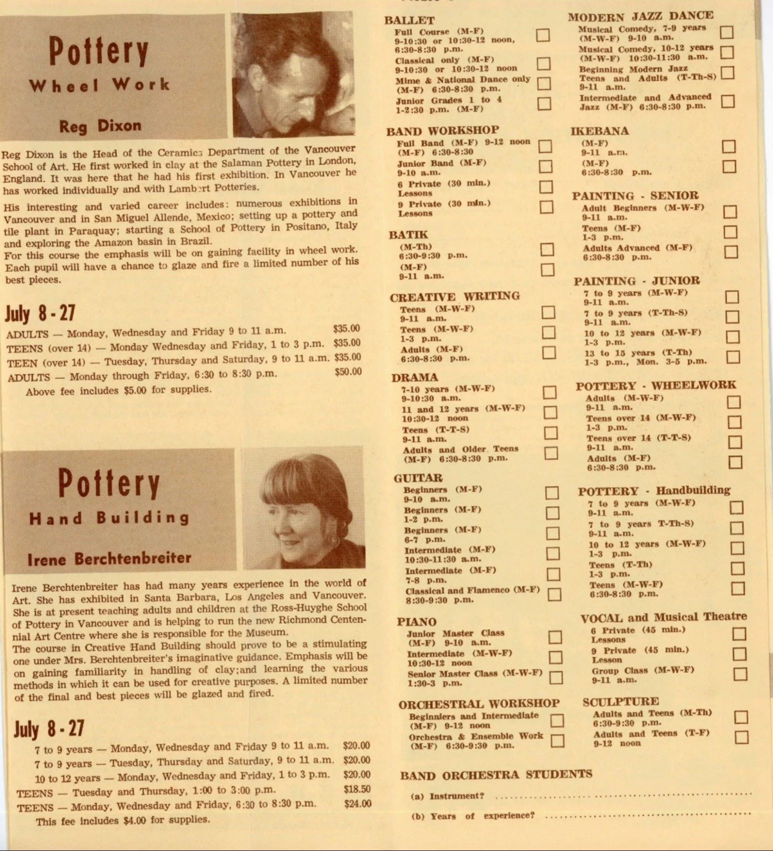 1968 - Okanagan Summer School of the Arts pamphlet B (pg4)