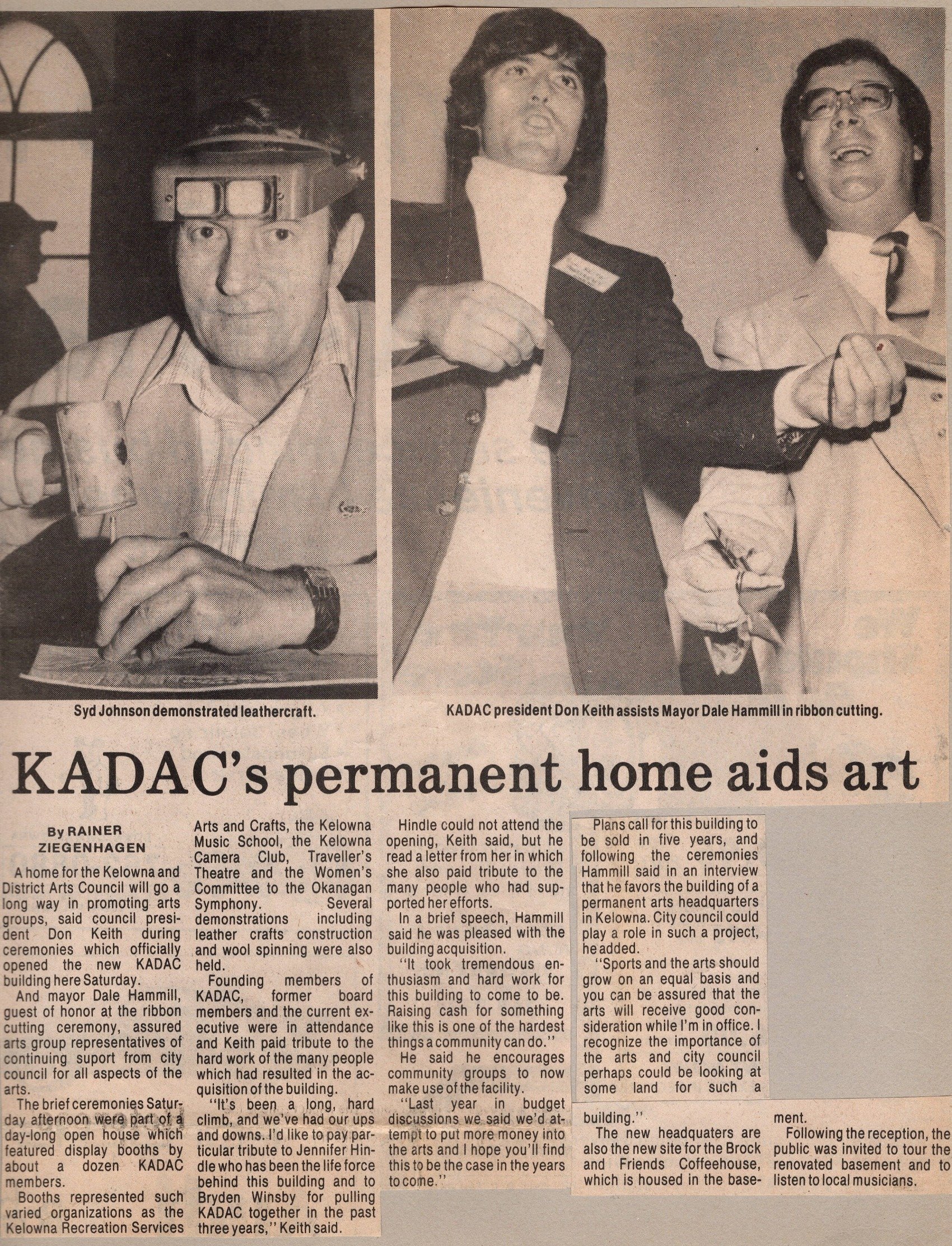 1981 - Article about KADAC moving into the Laurel