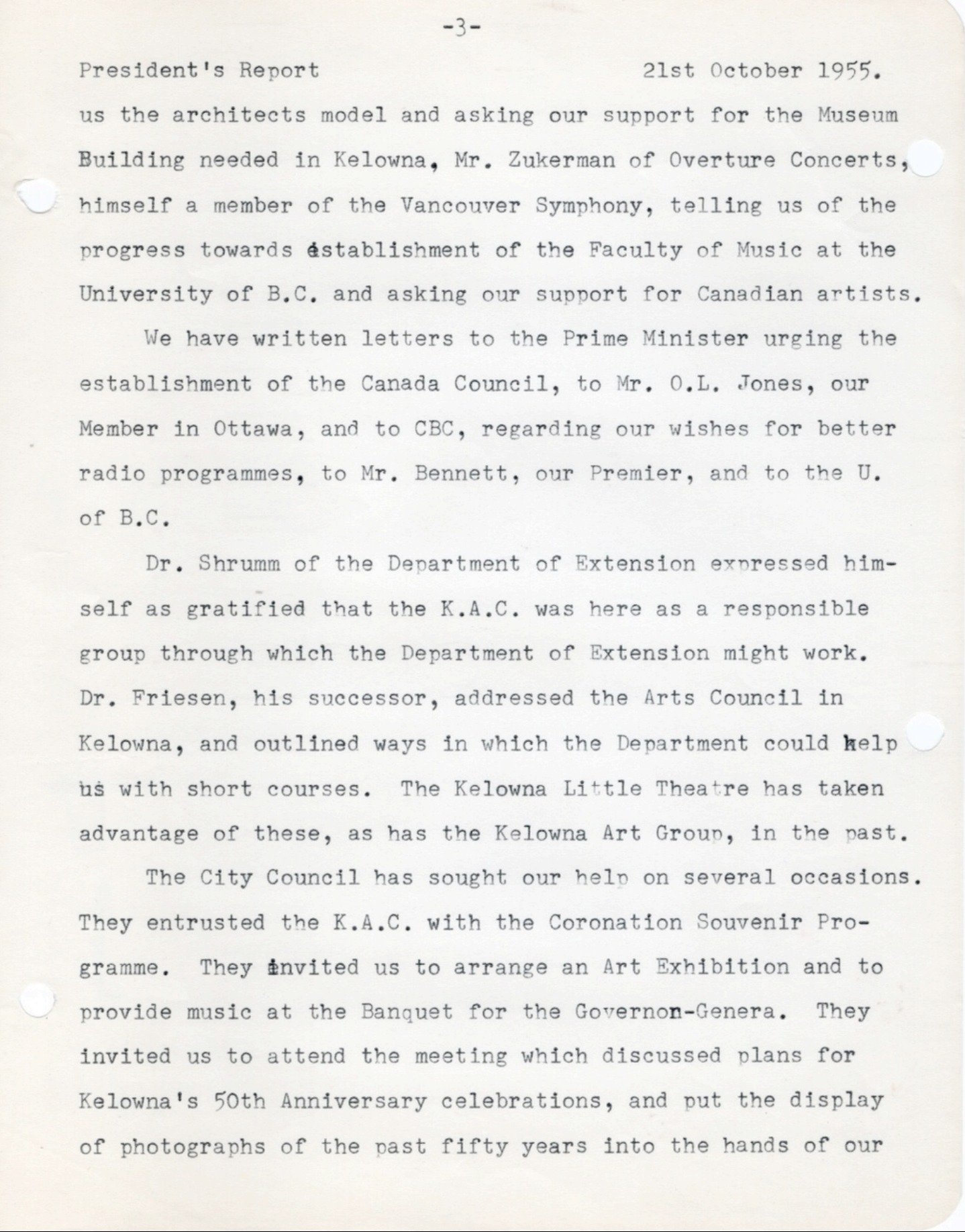 1955 - Presidents report (pg3)
