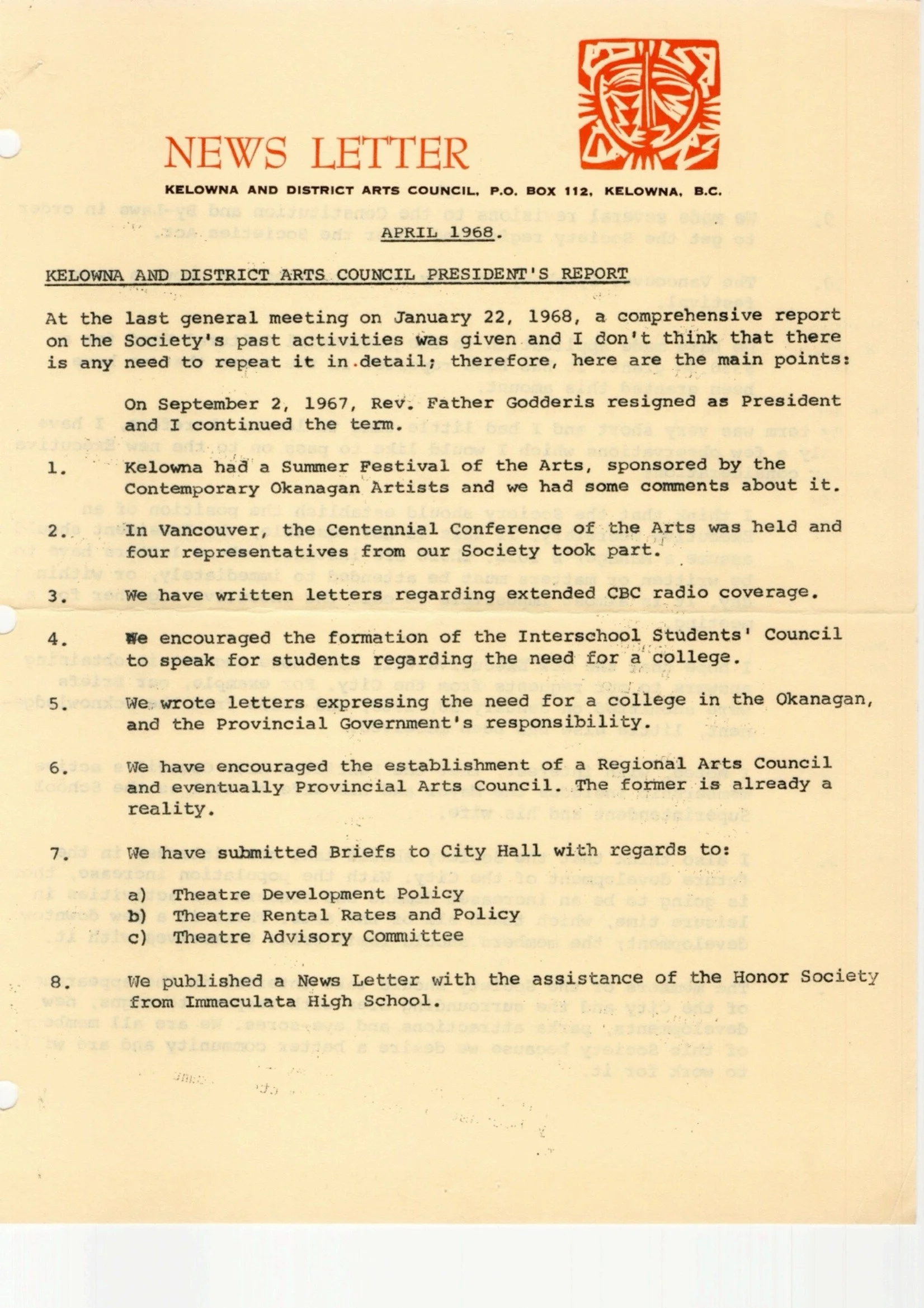 1968 - Presidents report (pg1)