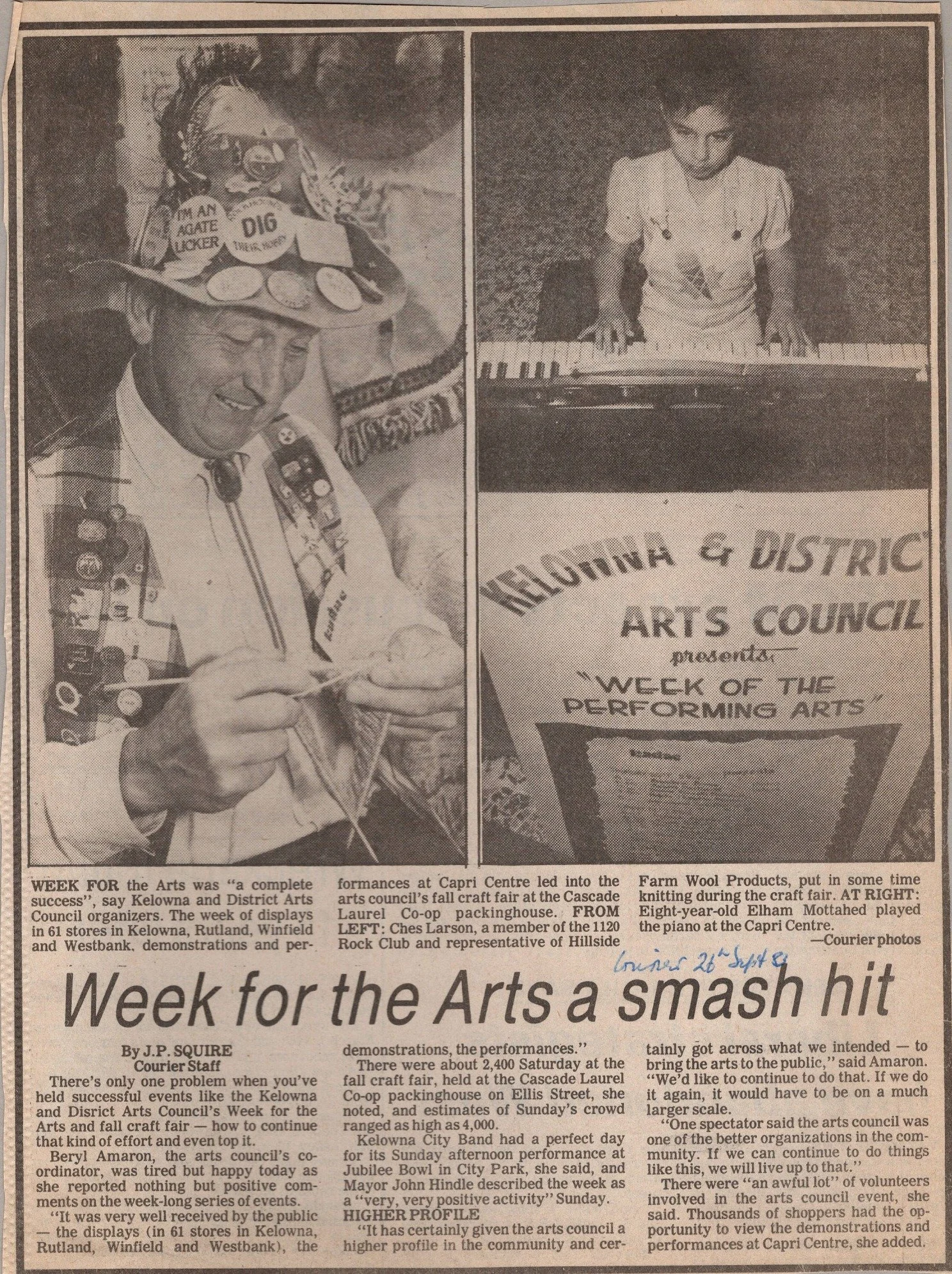 1983 - Article about KADAC's Week for the Arts