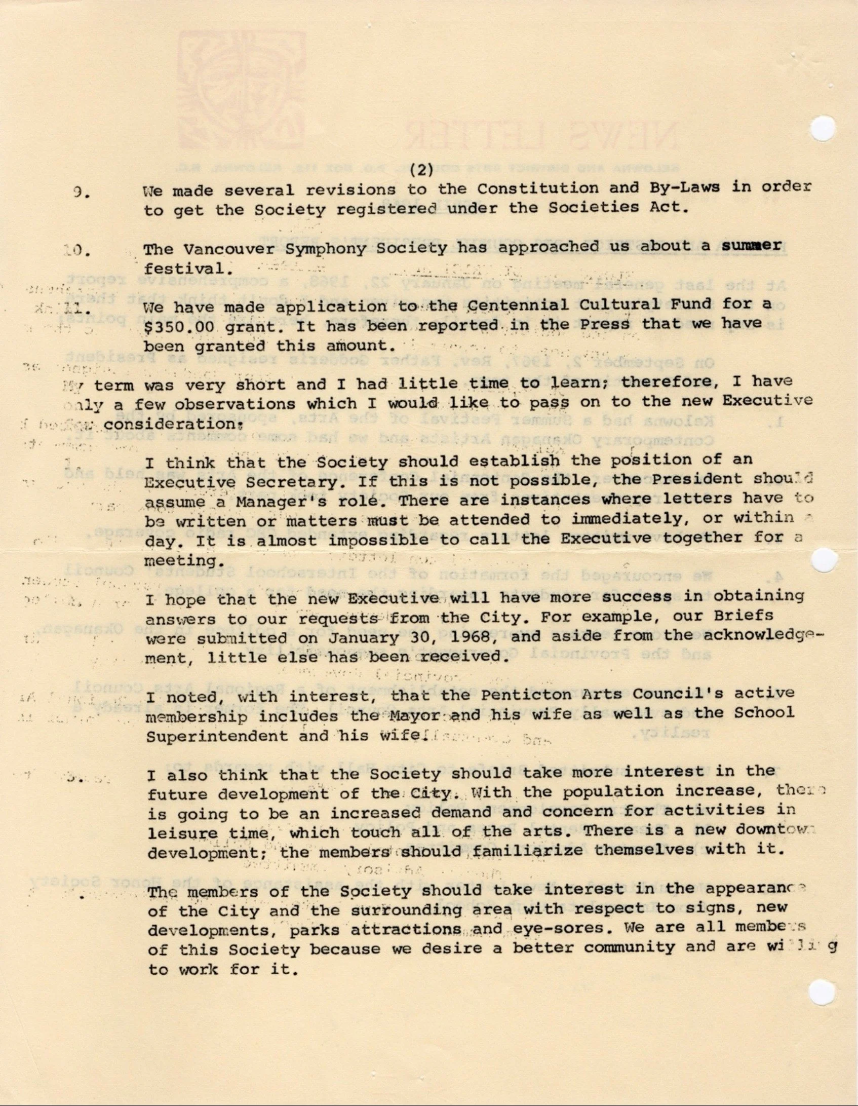 1968 - Presidents report (pg2)