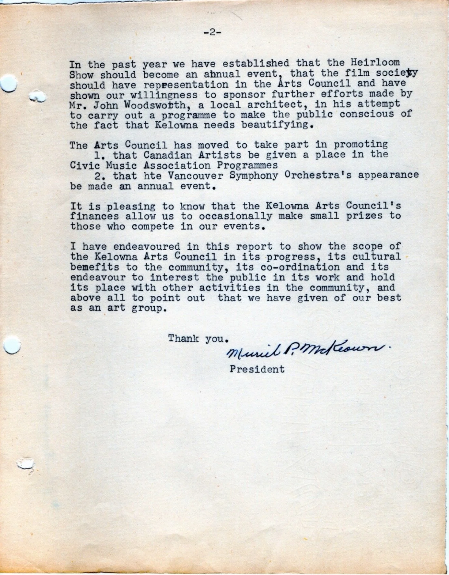 1958 - Presidents report (pg2)