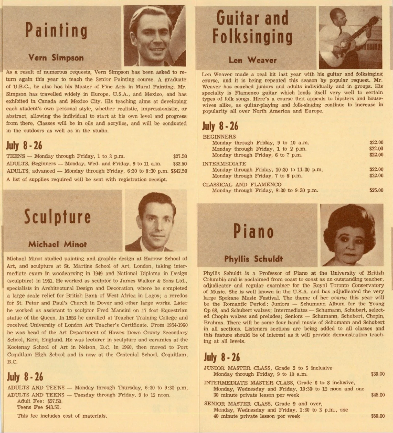 1968 - Okanagan Summer School of the Arts pamphlet B (pg3)
