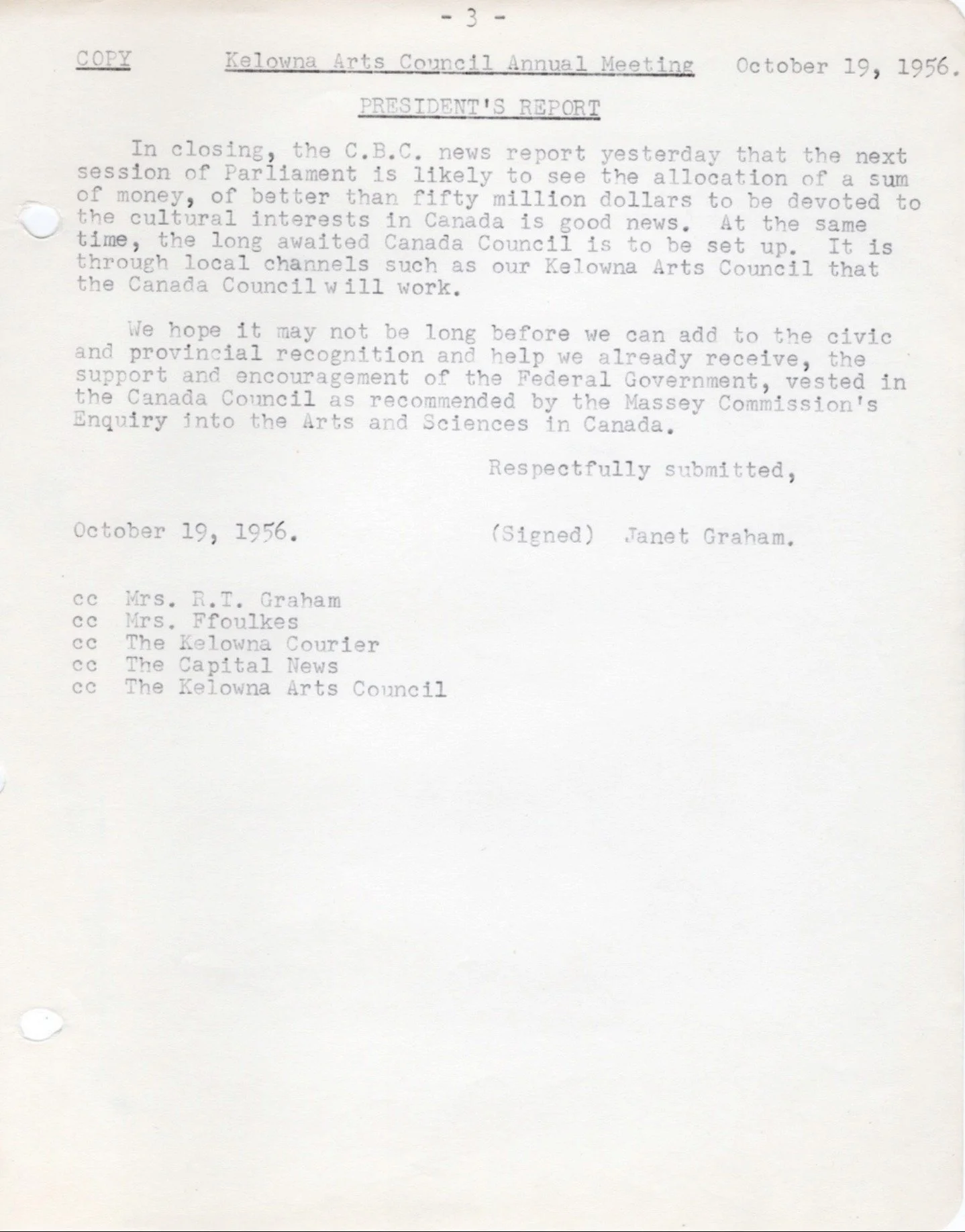 1956 - Presidents report (pg3)