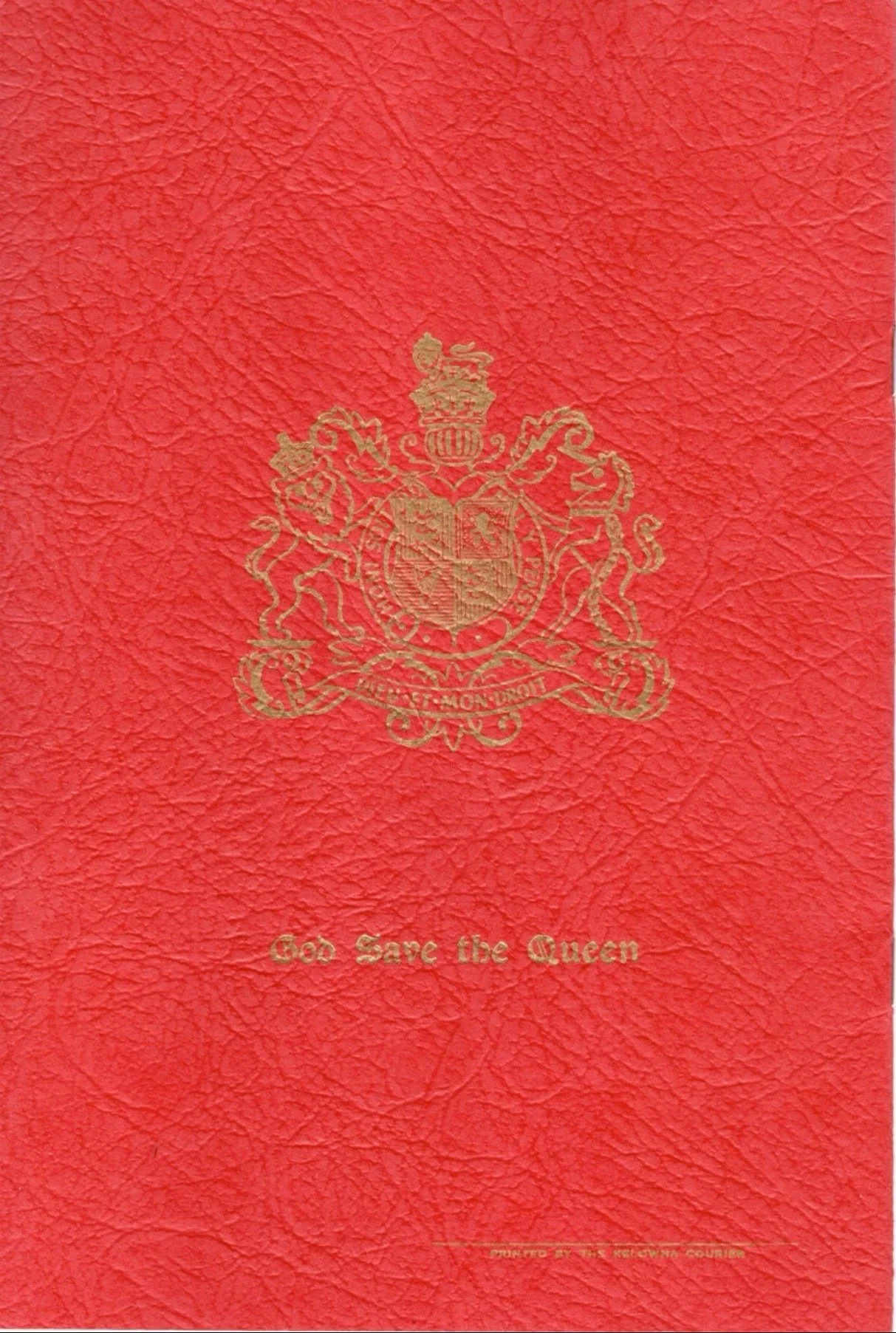 1953 - Queen Elizabeth II's Coronation programme which the Kelowna Art Council helped create (pg12)