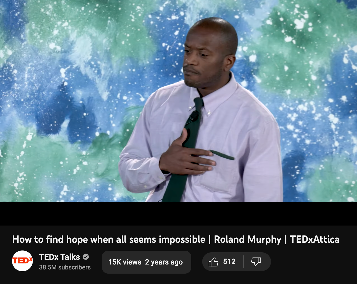 Roland Murphy speaking: 'How to find hope'