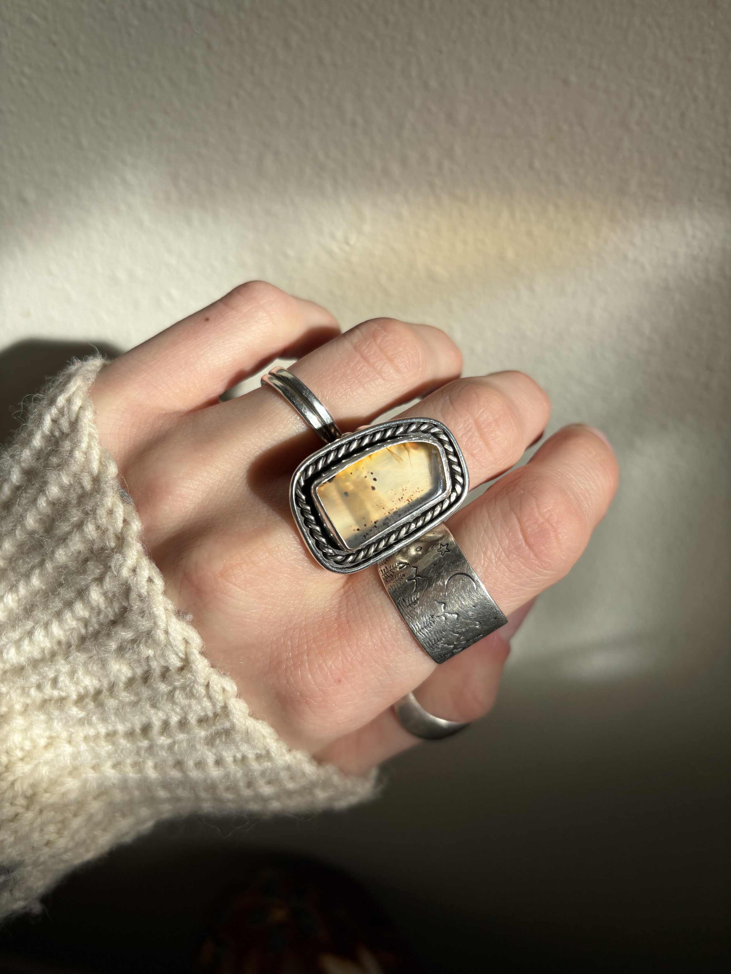 Montana Agate Ring (Size 8.75)