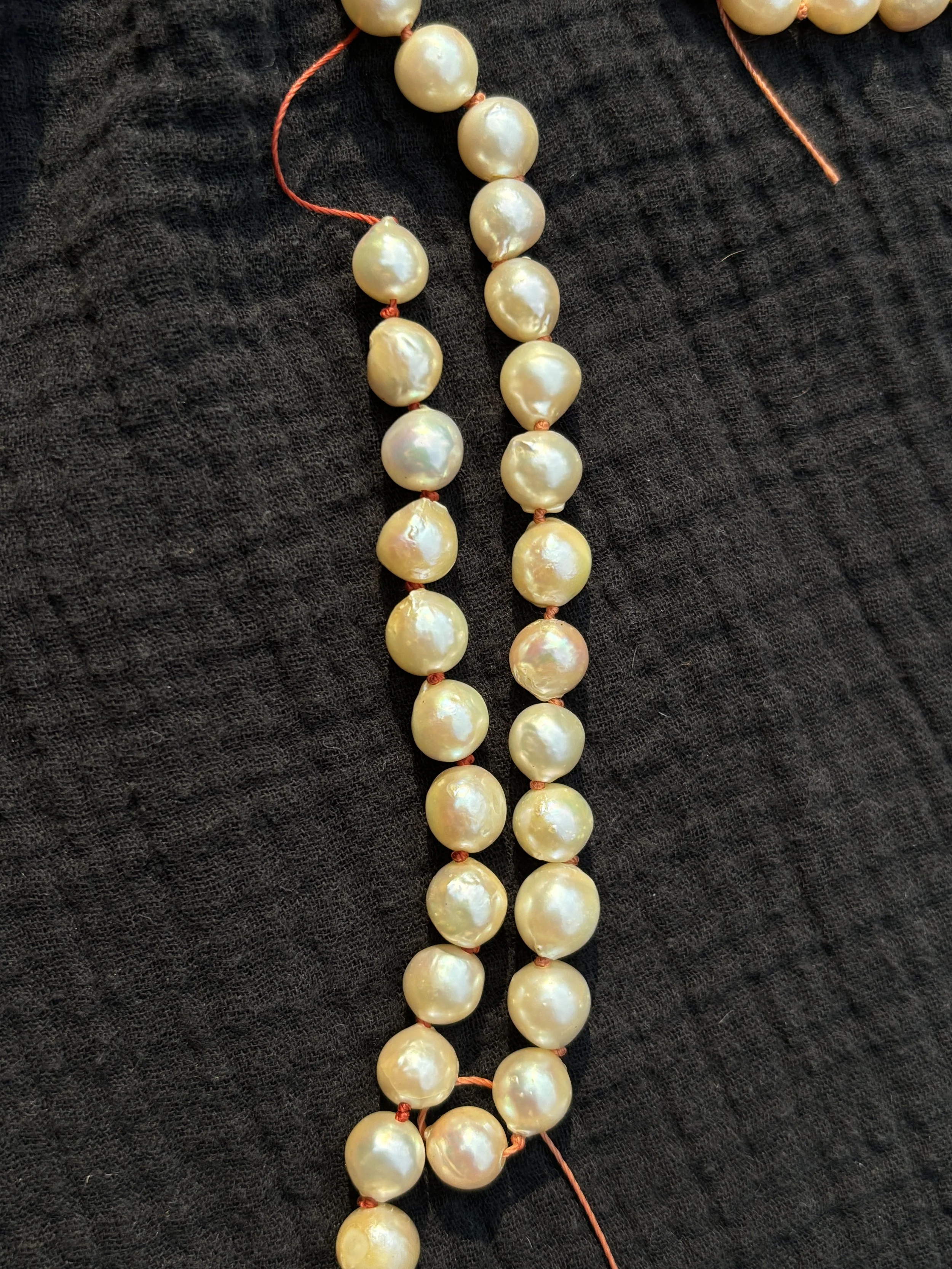 custom pearls & 14k gold clasp