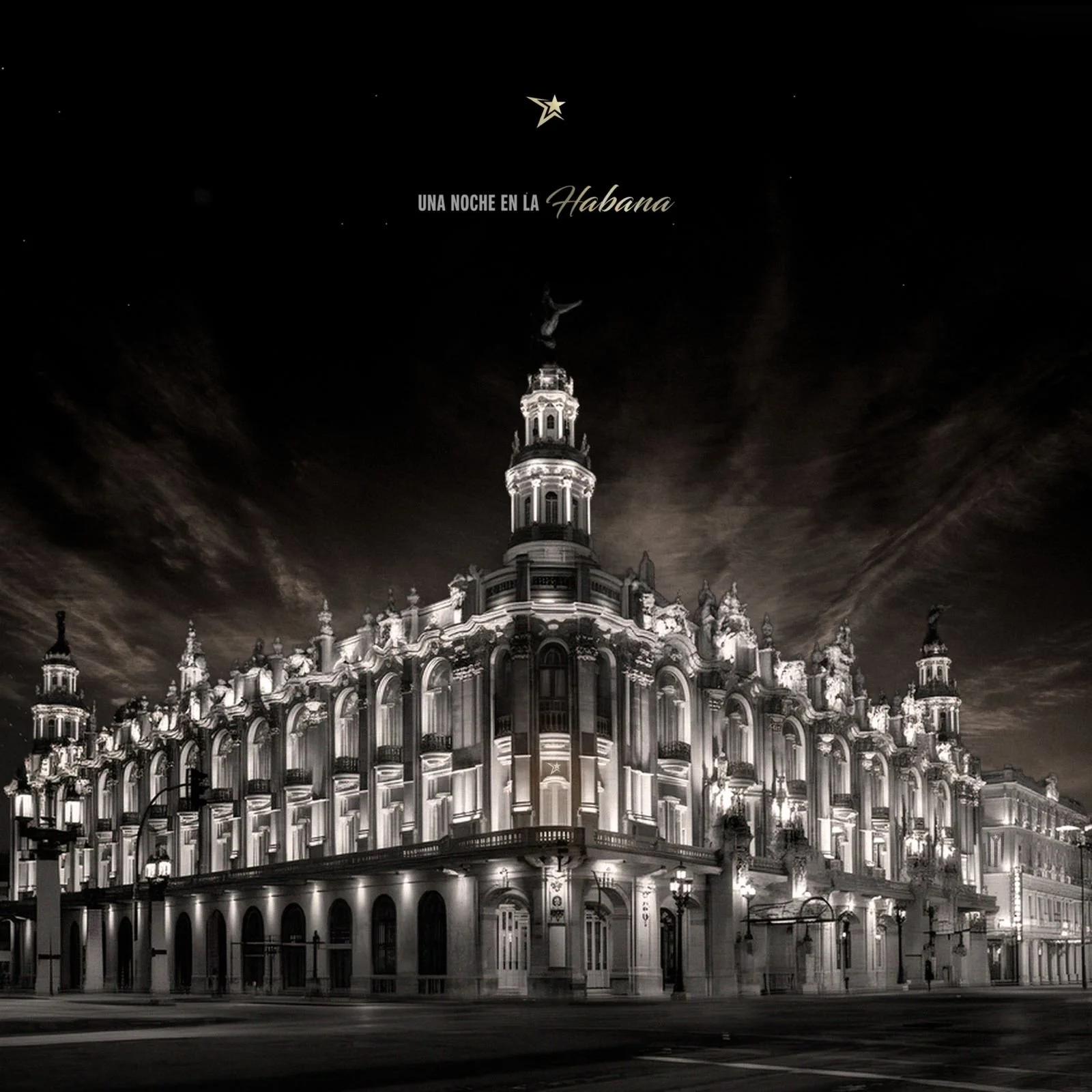 Iconic Havana architecture at night, representing the cultural roots of Buena Vista All Stars and the spirit of Cuban music in “Una Noche en La Habana.”