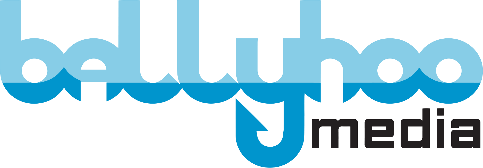 Logo of Ballyhoo Media with the words 'bally hoo' in lowercase blue letters and 'media' in black lowercase letters.