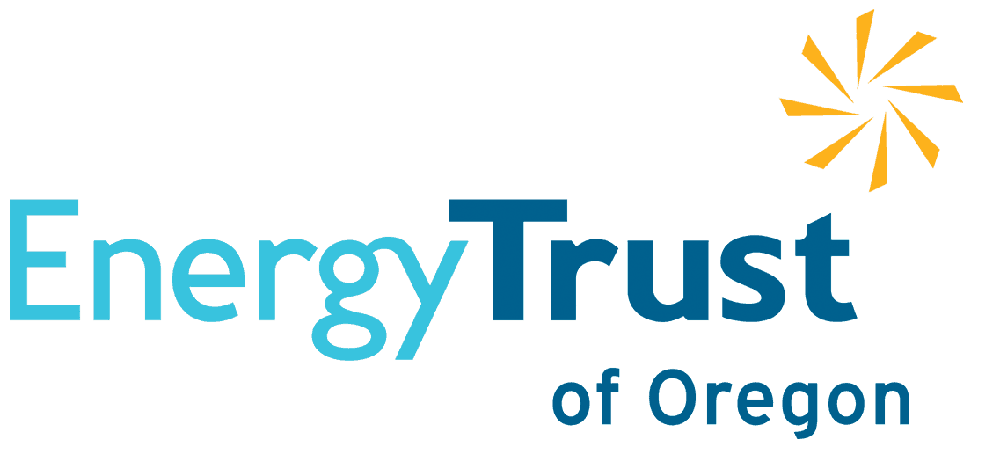 Energ Trust of Oregon logo with stylized spark graphic in orange color.