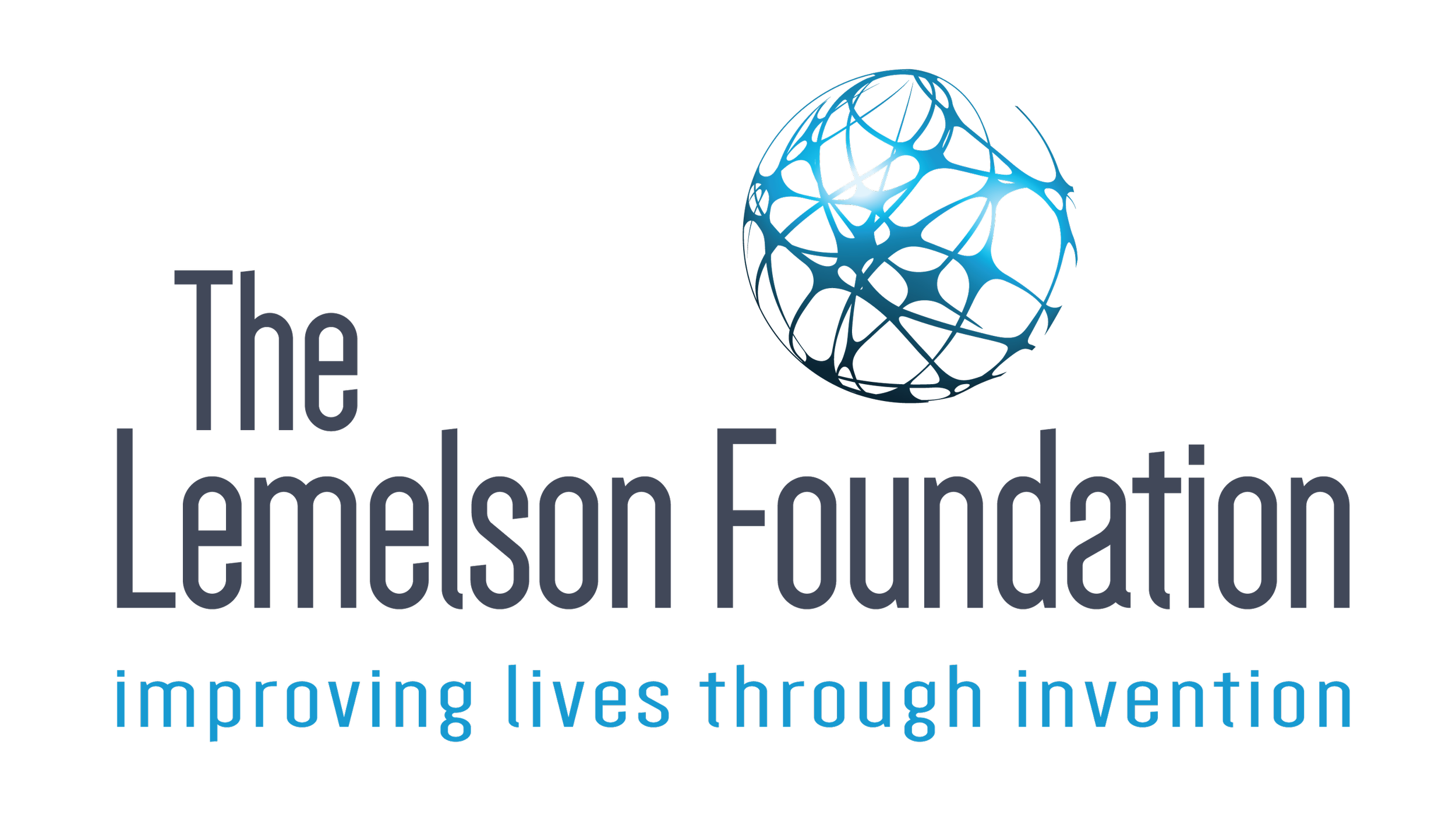 Logo of The Lemelson Foundation featuring a blue geometric globe and the text 'The Lemelson Foundation' with the tagline 'improving lives through invention'.