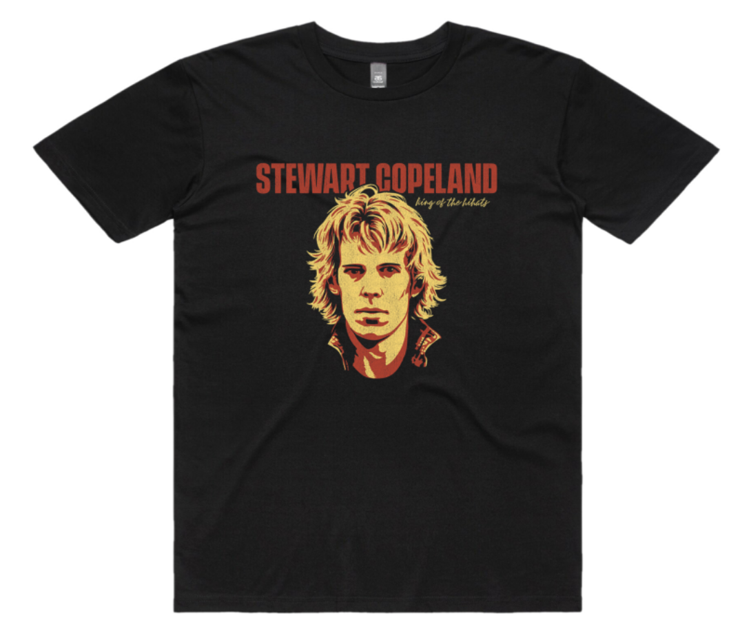 Stewart Copeland King Of The Hi-Hats T-Shirt - Black