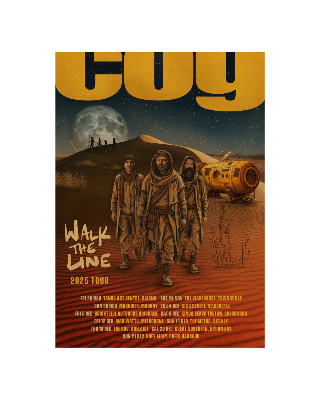 COG Walk The Line 2025 A2 Tour Poster Limited Edition