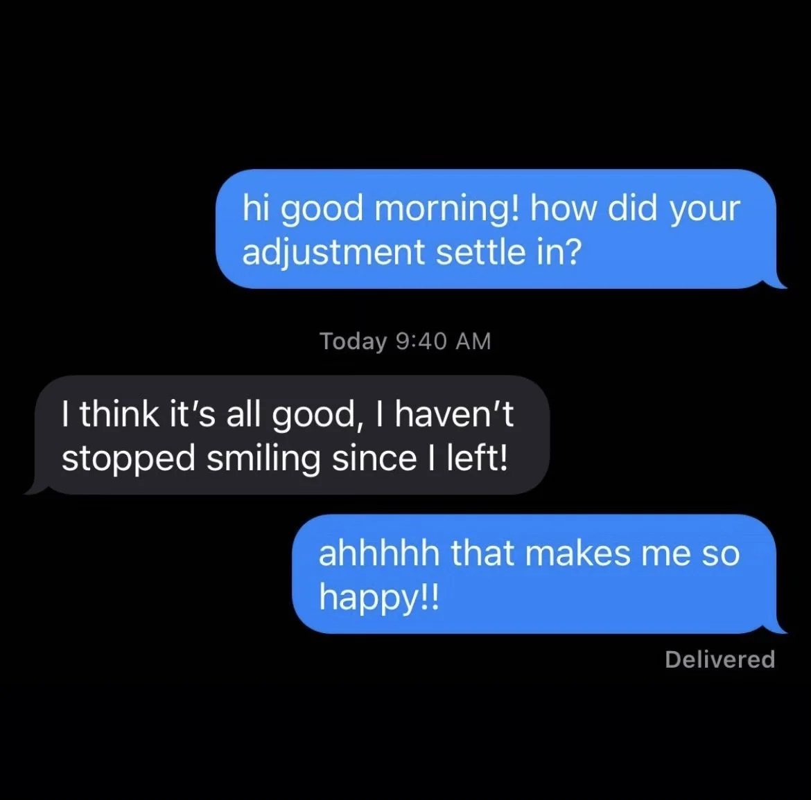 testimonial from Dr.Kasputis's patient explaining how they feel better post adjustment