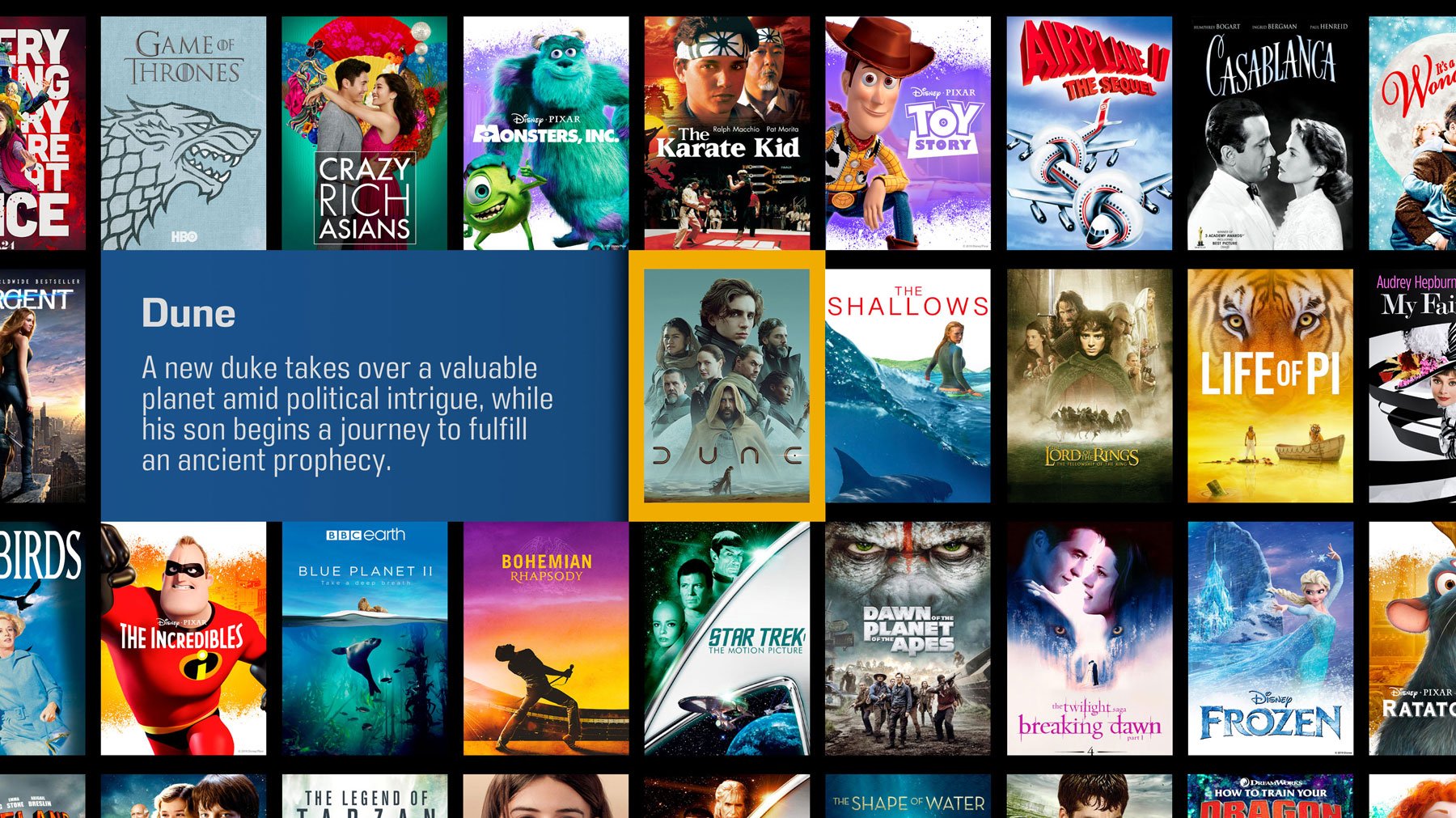 Kaleidescape movie cover interface