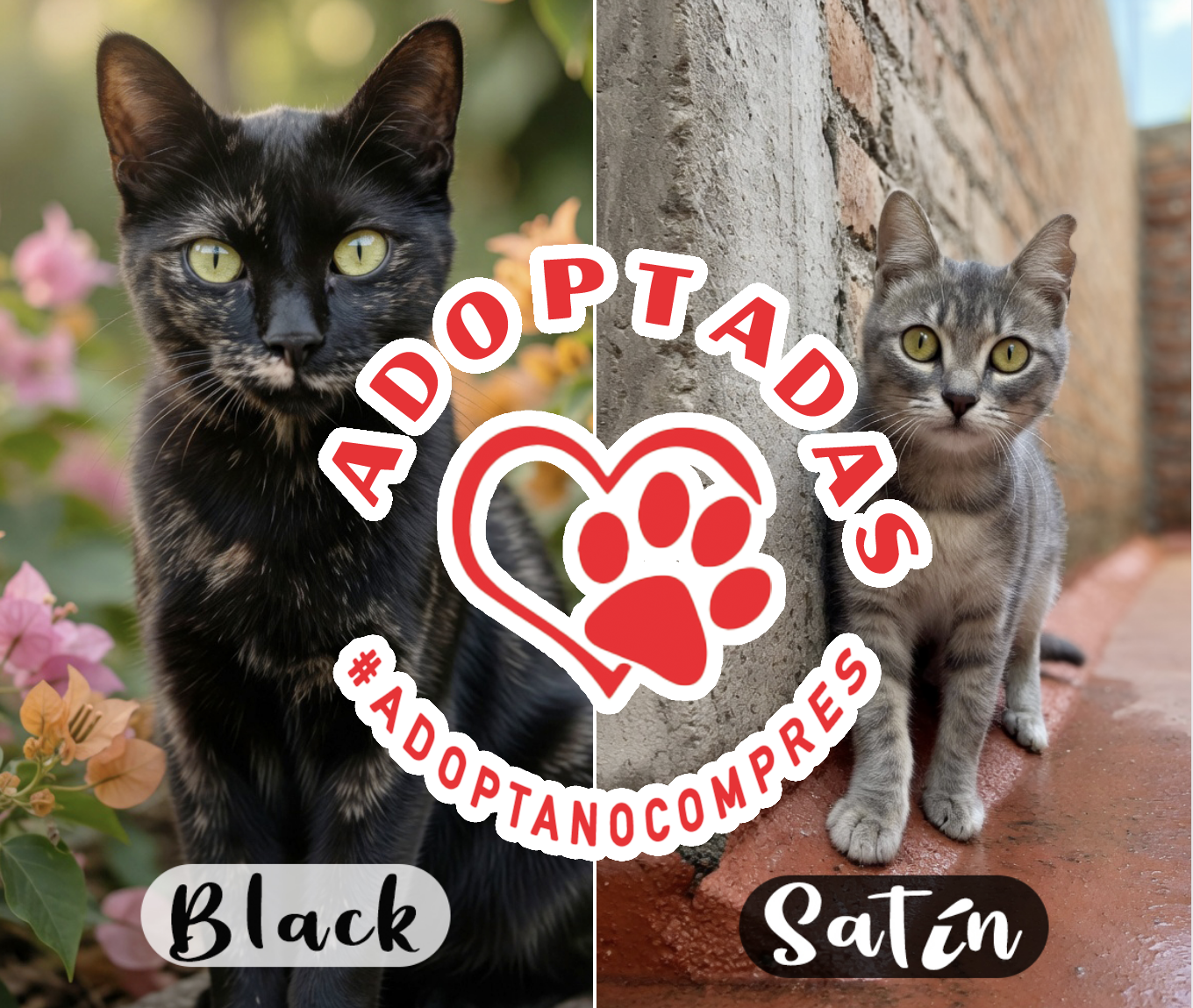 BLACK & SATÍN | ¡Adoptadas!