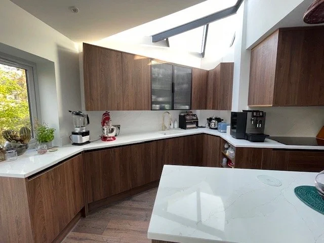 Walnut & Glass