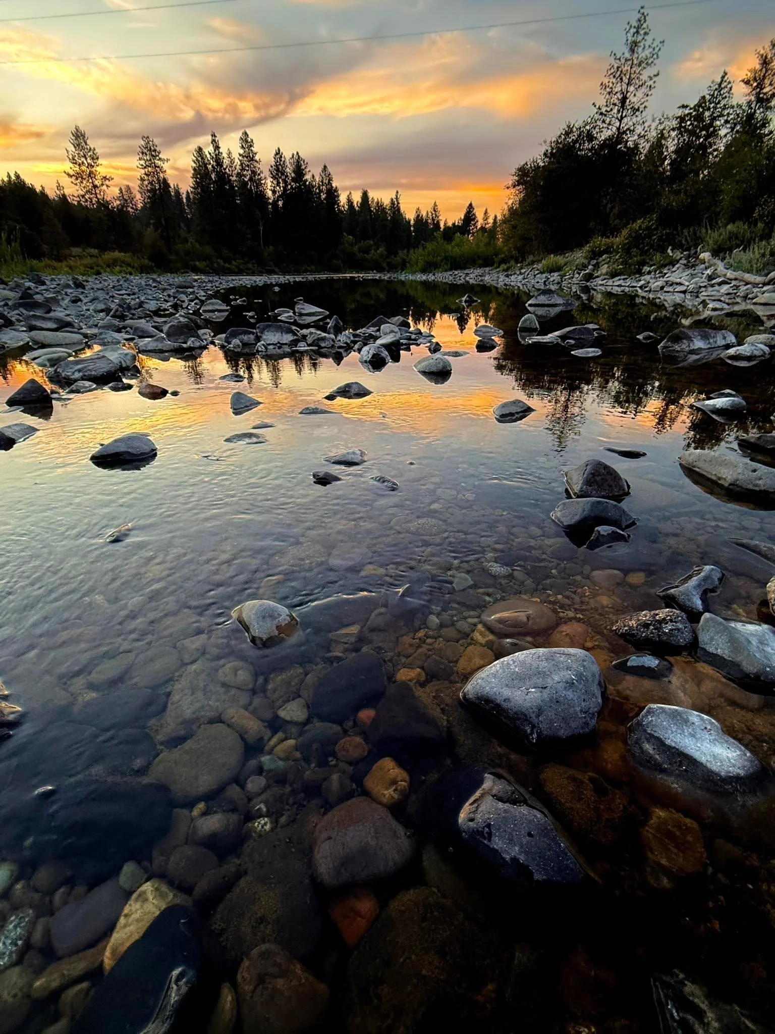 Stunning sunset this evening at Peaceful Valley!