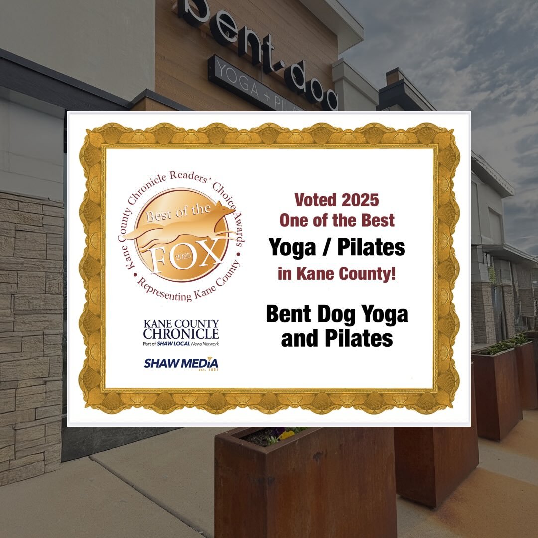 ✨ Honored to be voted one of the Best of 2025 Yoga/Pilates Studios! Thank you for the love and support 💛
 #Grateful #BestOf2025 #BentDogYoga
