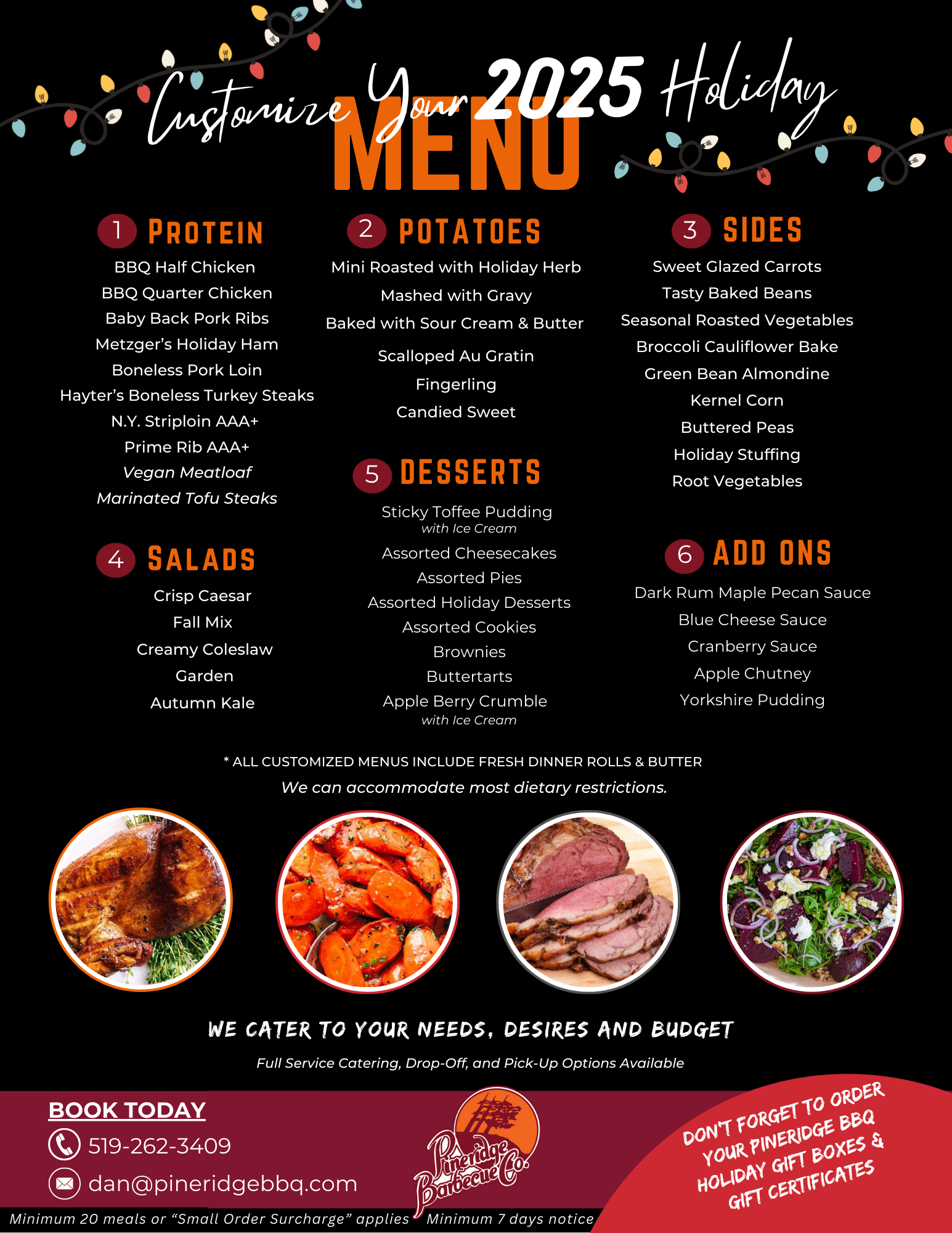 Holiday Menus — Pineridge BBQ