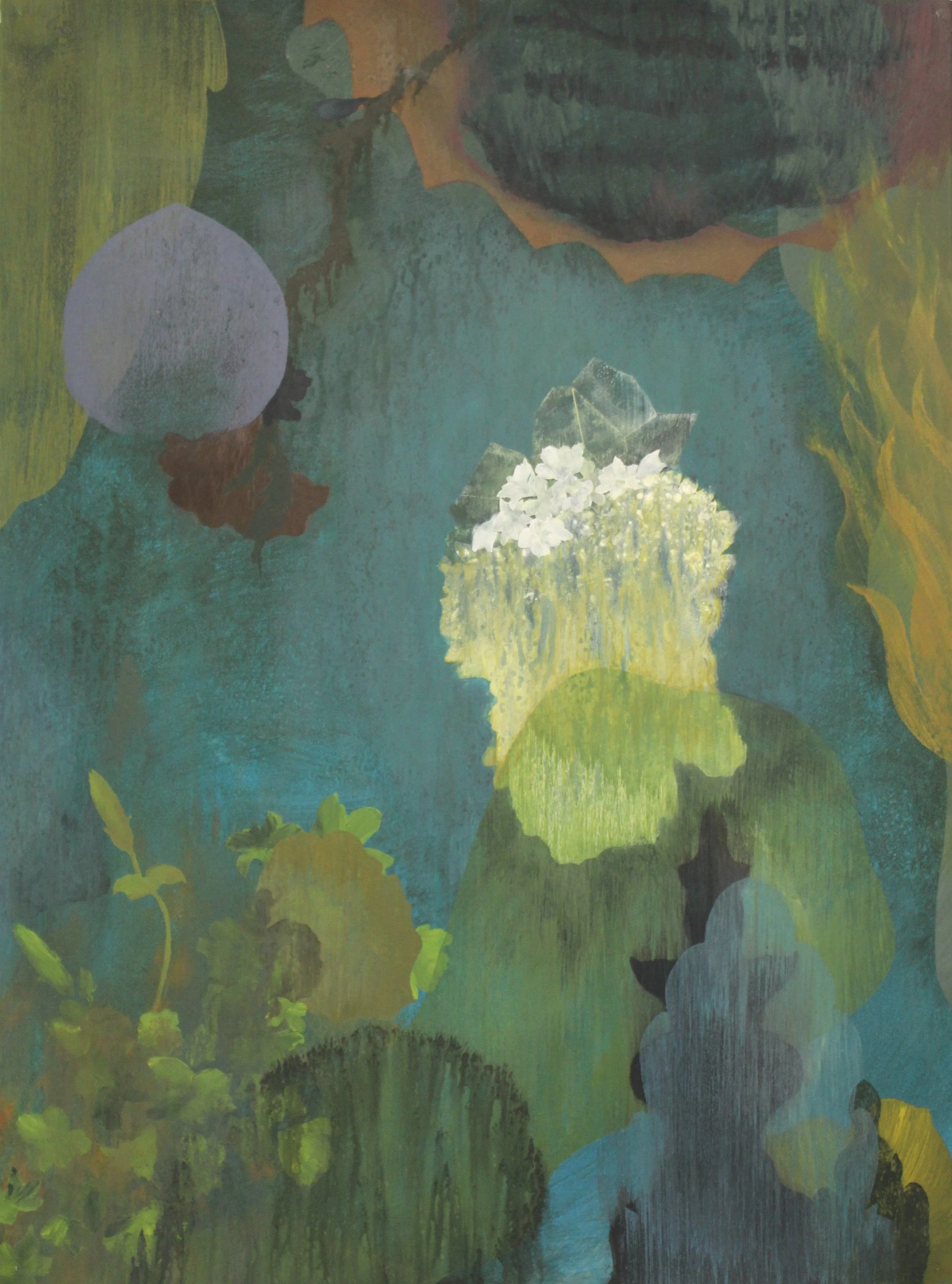 Willing the Sky to Change, No. 3, ink on paper, 22"x30", 2025