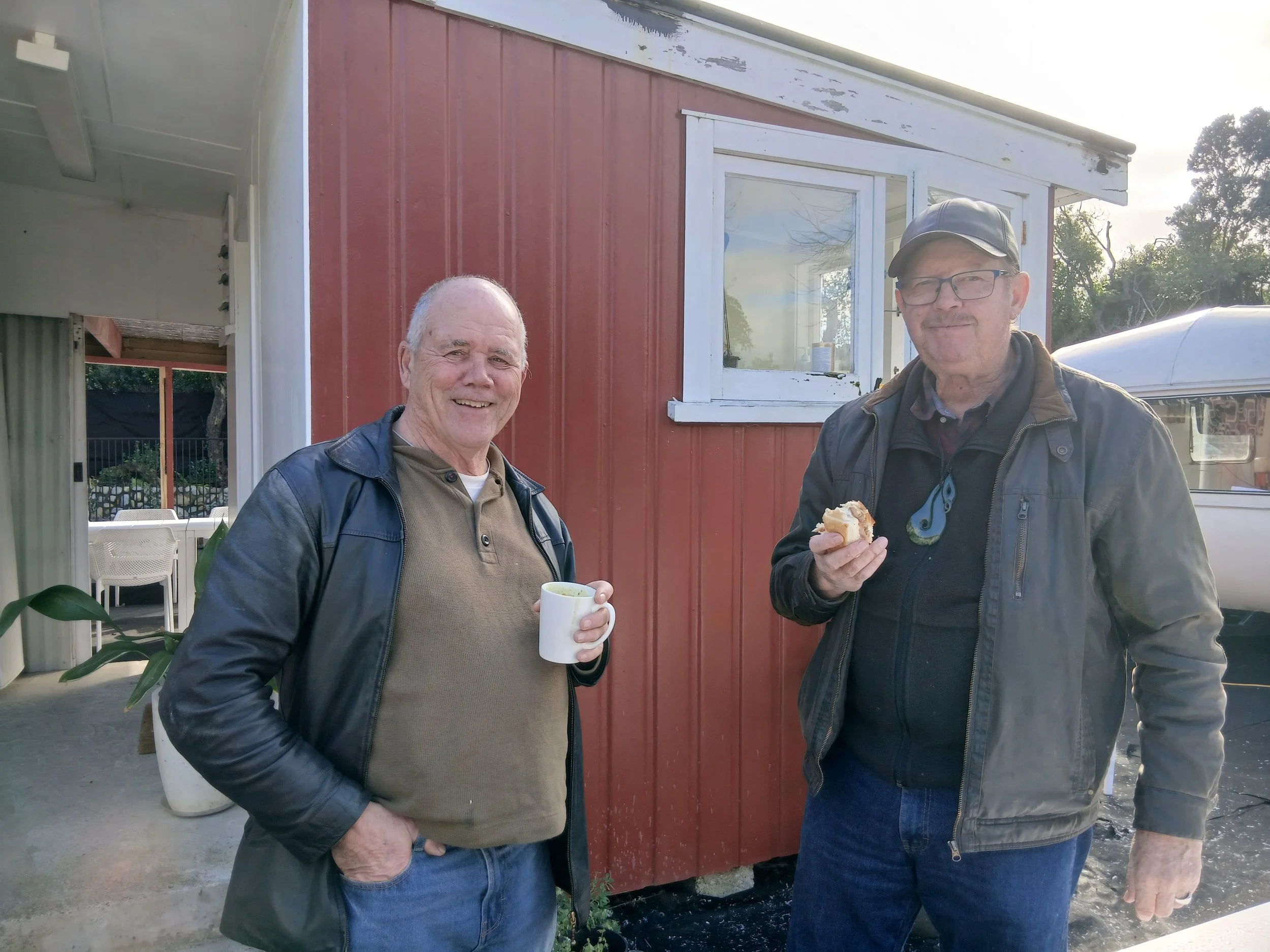 Simon Casey and Paddy Cooper at Marly's Cottage