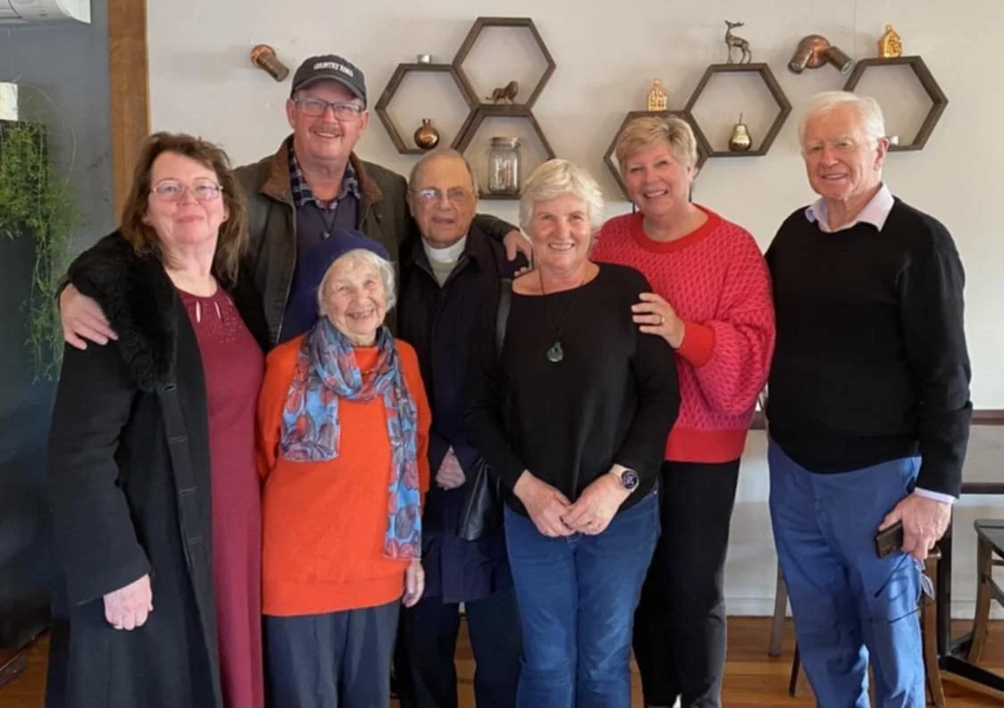 L-R: Ruth Glover (nee Casey) - great great granddaughter of GSC, Paddy Cooper - great grandson of GSC, Charles Cooper great grandson of GSC, Glynis Cooper - Paddy’s wife, Lesley Parris - great great grand-daughter of GSC, Arthur Parris - Lesley’s hus