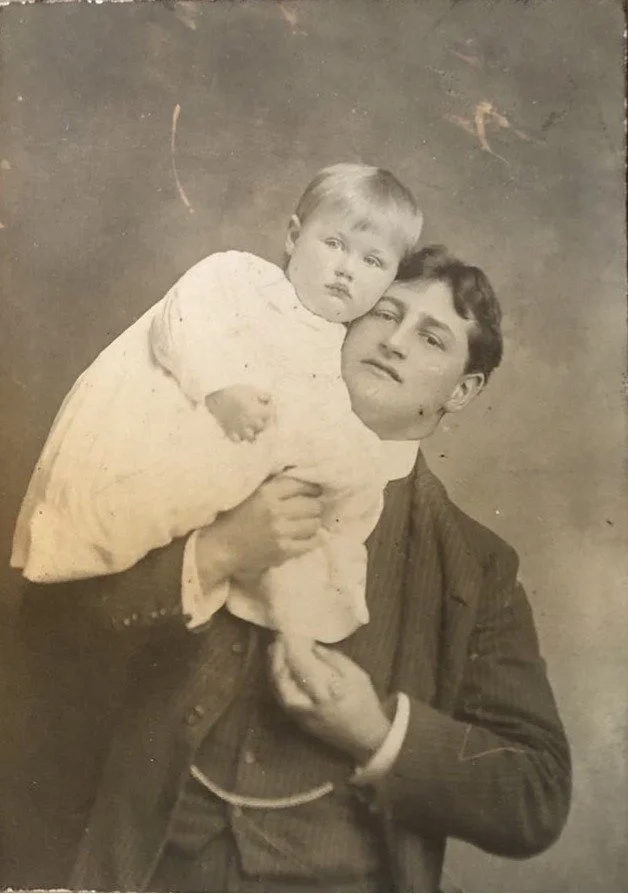 Chummy with his young son Bill