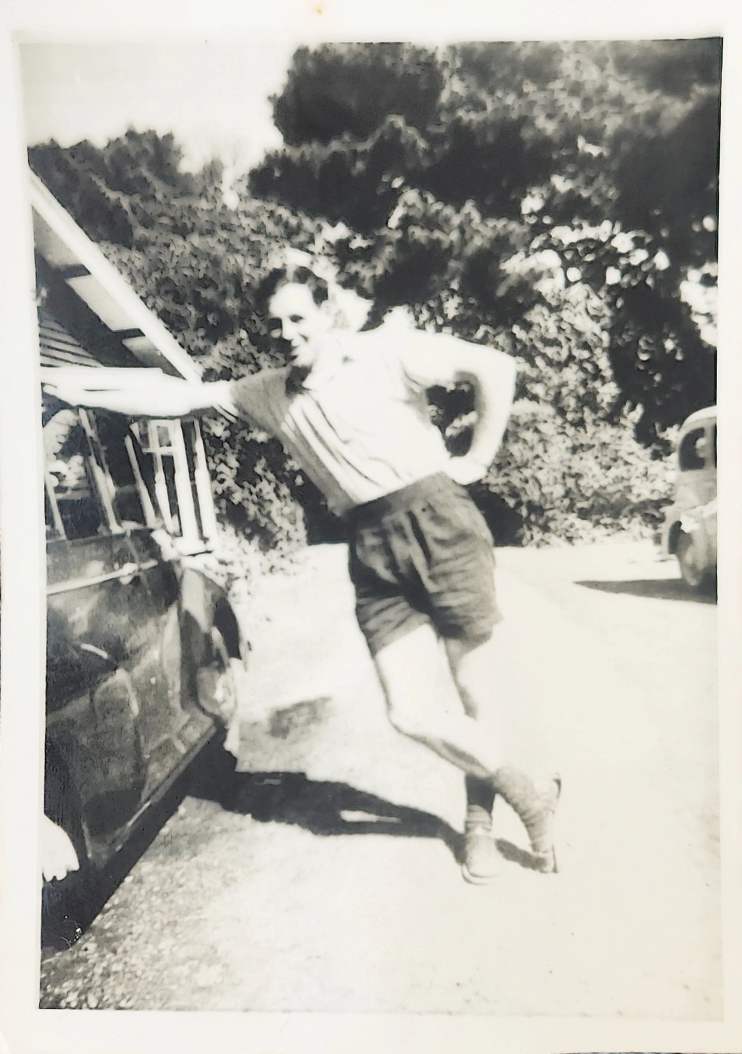 David Cooper at 44 Tasman Rd 1950s