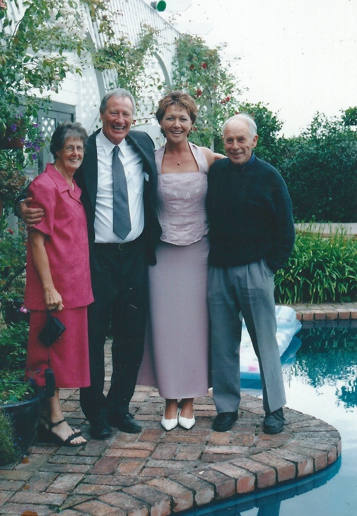 Nick and Thelma's wedding day with Tim and Mary