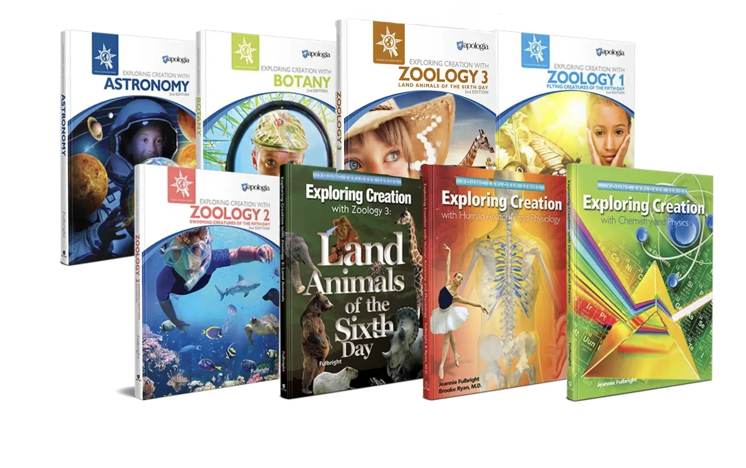 The full set of Jeannie Fulbright's Apologia Exploring Creation science books