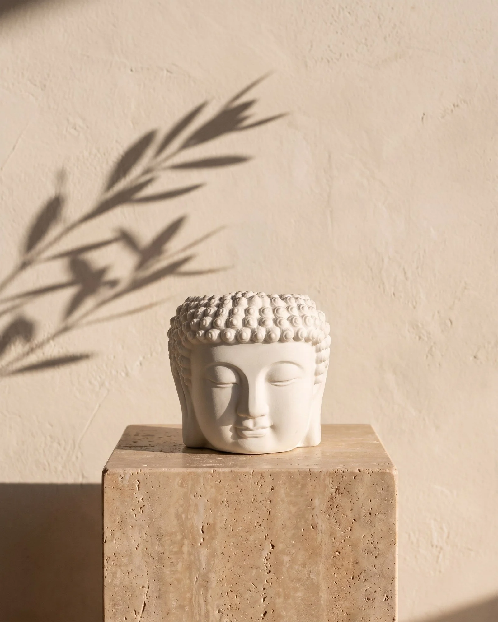 Dean + Oak Buddha Candle in Marble, in morning light