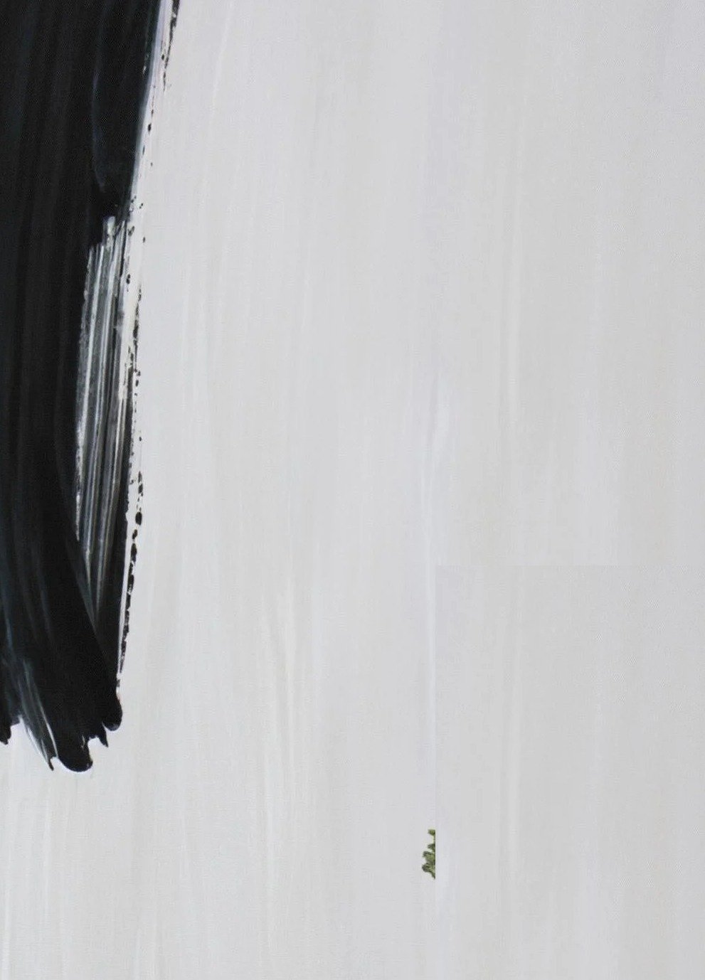 Zen, black-on-white canvas art by Jashiro Dean