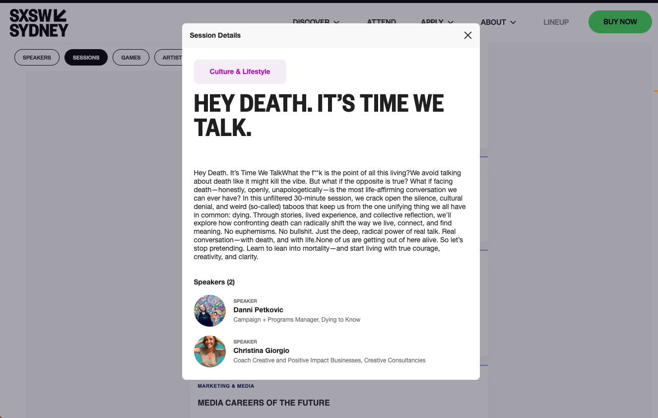 Hey Death. It’s Time We Talk.