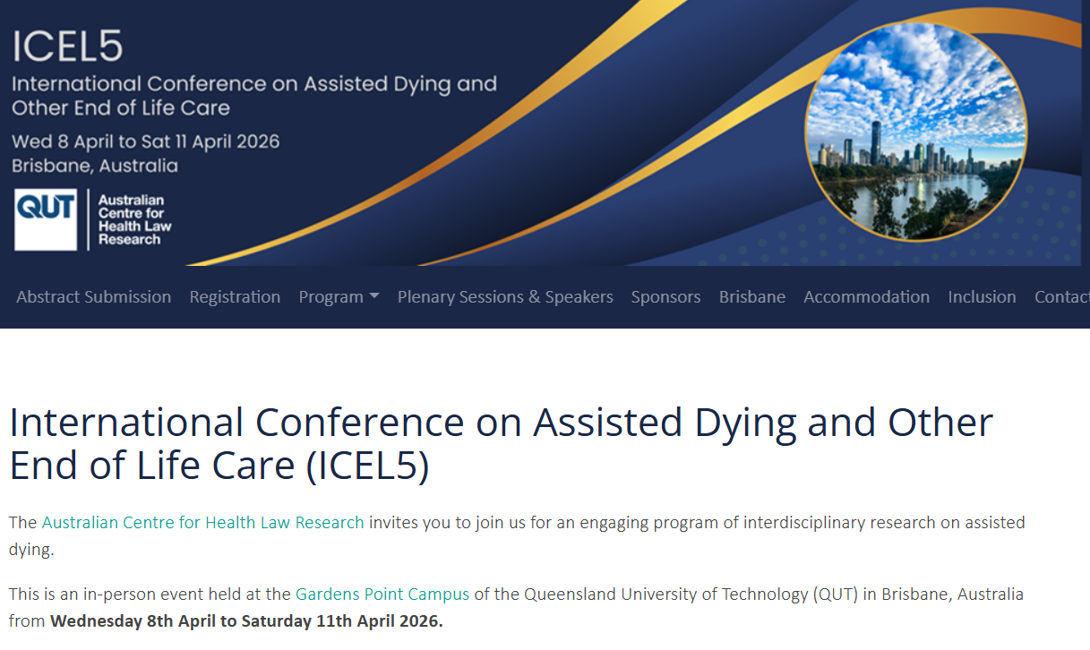 International Conference on Assisted Dying and Other End of Life Care (ICEL5)